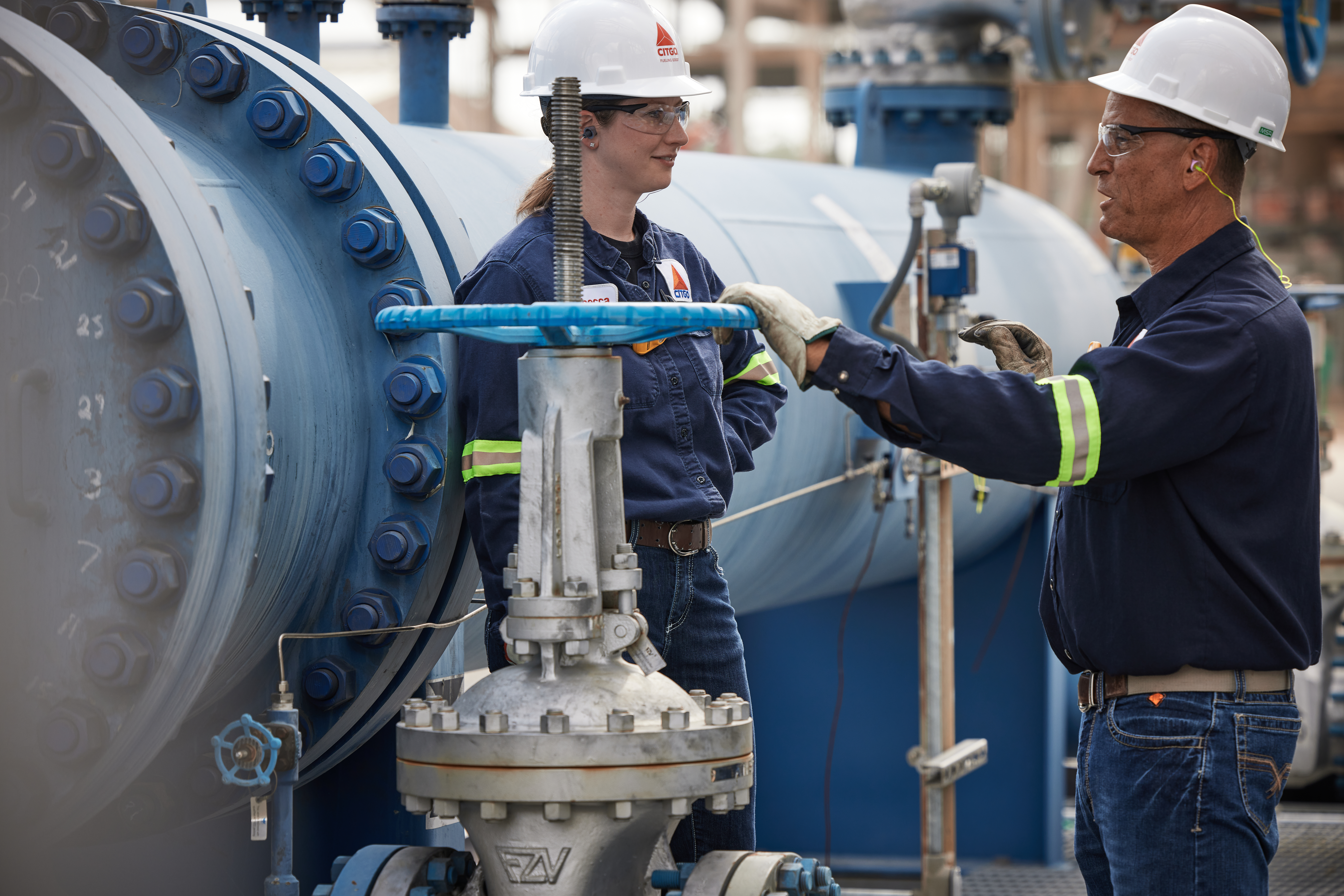 Figure 1: Technicians conducting routine inspection and maintenance procedures to support plant safety and operational reliability. Courtesy: CITGO Petroleum Corp.