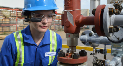 Figure 1: Augmented reality (AR) technology can bring in remote specialists from around the world to address facility concerns.